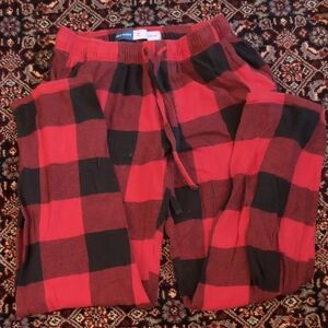 Old Navy Red and Black Plaid Lounge Pants
